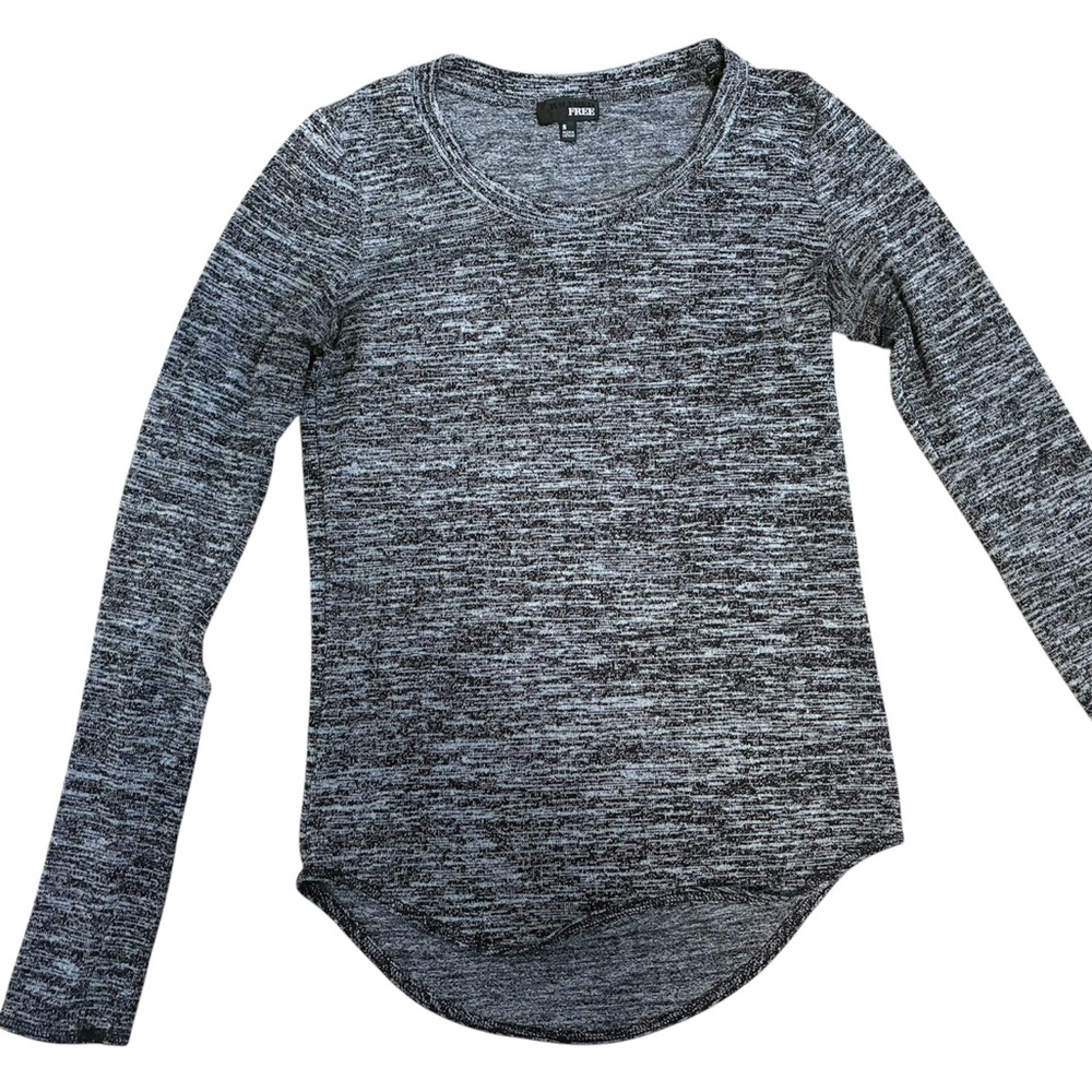 Wilfred Free by Aritzia Heathered Grey Long Sleeve Top – Size S